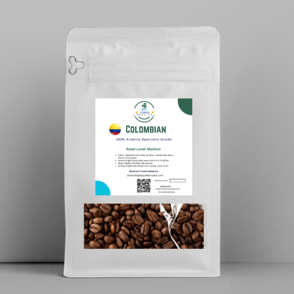 Colombian Medium Roast Coffee Beans - Specialty Grade, 1kg Pack