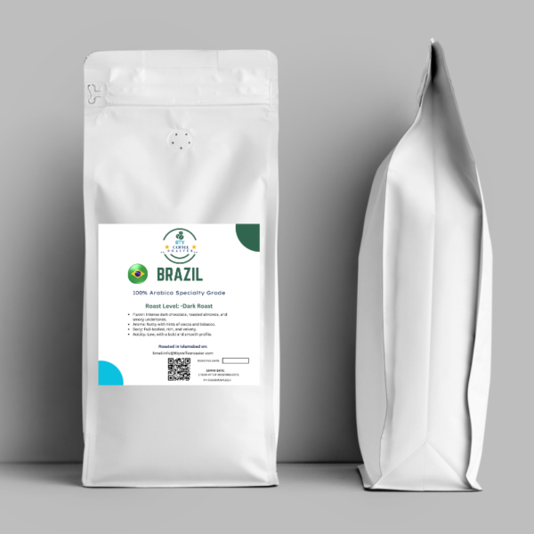 Brazil Dark Roast Coffee Beans - Specialty Grade, 1kg Pack