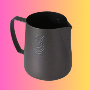 400ml Stainless Steel Milk Frothing Pitcher with Teflon Coating – Includes Swan  – Non-Stick Milk Cup for Coffee & Espresso