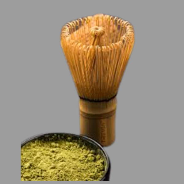 Traditional Brown Matcha Whisk – Handcrafted Bamboo Chasen for Perfect Matcha Froth